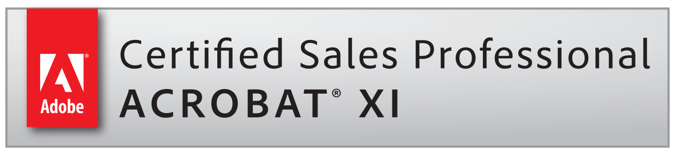 Adobe Acrobat XI Sales Professional Certified - Skylt