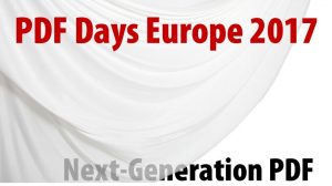 PDF Association PDF Days Europe 201, Berlin, Next-Generation PDF Disclosure, Thumbnail - Logo