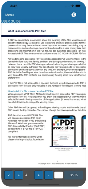 Screenshot 3: AbleDocs ADReader på iPhone/iOS