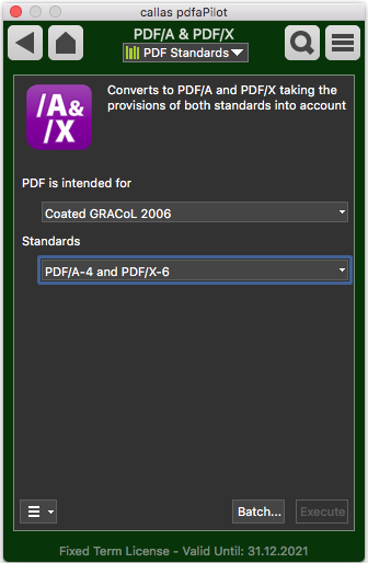 callas software pdfaPilot Switchboard - Converts simultaneously to both PDF/A-4 and PDF/X-6 - Picture