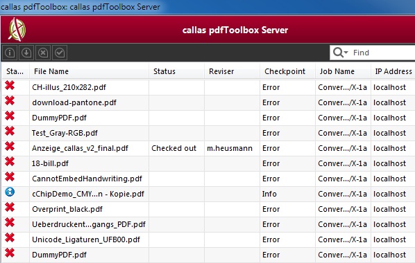 callas software pdfToolbox Preflight-rapport - Bild
