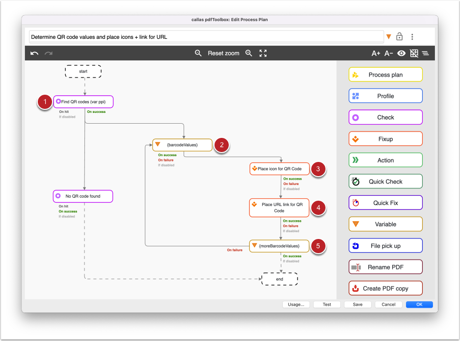 callas software pdfToolbox Processplan, Optimera QR-koder för ePapper/ePapers - Bild