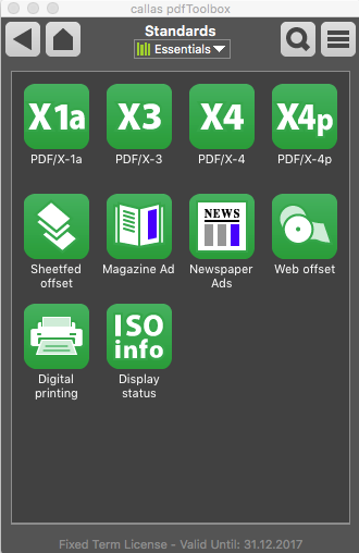 callas software pdfToolbox Switchboard Standards - Bild