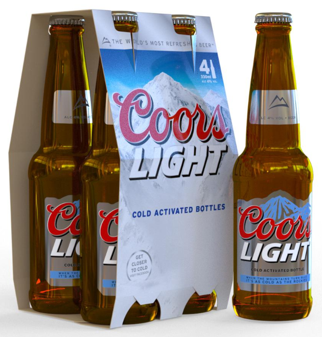 iC3D Opsis Model - Beer Bottles - Coor Light - 4-Pack - Bild