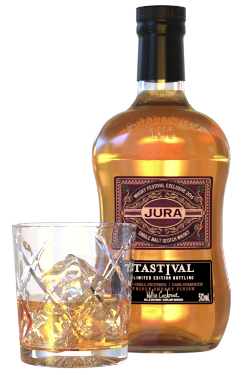 iC3D - Jura Whiskey glas och flaska - Bild