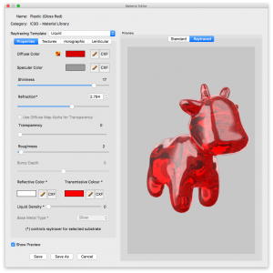 iC3D - Ray Tracing Materials Library - Cow - Bild