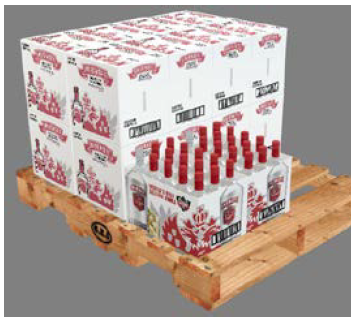 Creative Edge Software - iC3D Suite - Pallet with Stacked Cartons - Bild