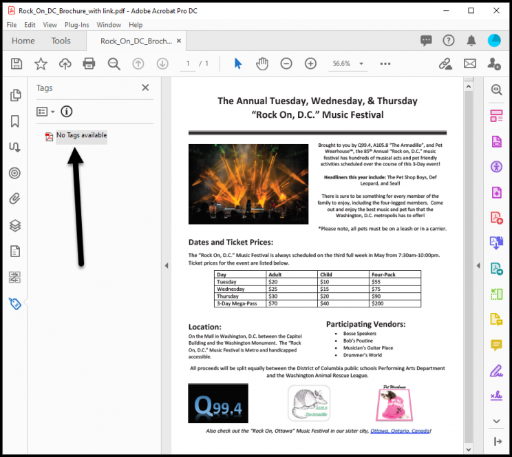 Adobe Acrobat Pro DC Accessibility Checker Report: 
