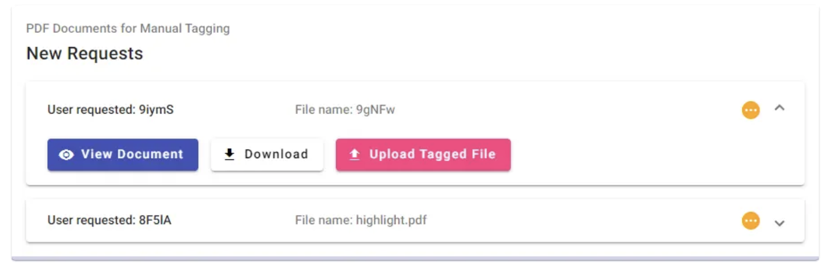 Workflow Online Demo App, University Remediation App Admin´s Dashboard Uploading a Tagged PDF, Manually Tagged with PDFix Desktop Pro - Picture