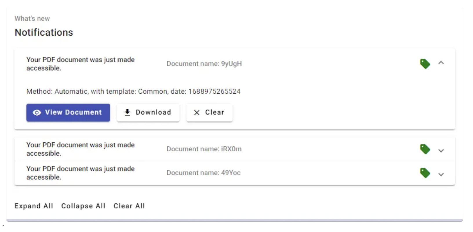 Workflow Online Demo App, University Remediation App, Dashboard Notifications - Picture