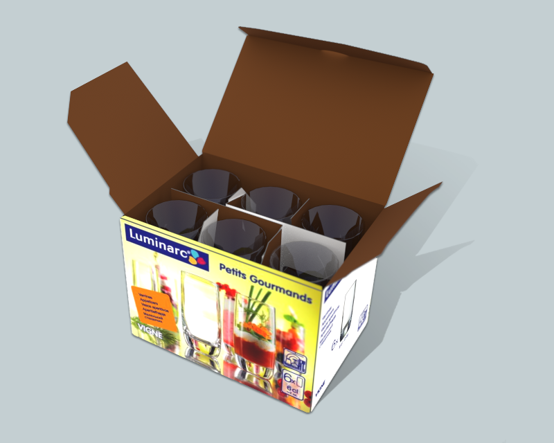 treeDiM Picador - Exempel 6packkartong med Luminary-glass - Bild