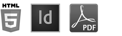 HTML5, InDesign, PDF - Ikoner