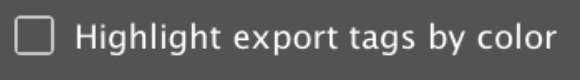 axaio software MadeToTag Control Center, Task 1, Review export tags, Color highlighting for export tags - Picture