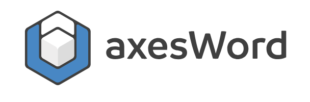 axesWord - Logo with horizontal text
