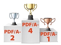 Winner Podium: 1st Place PDF/A-4, 2:nd Place PDF/A-2, 3:rd Place PDF/A-1 - Illustration
