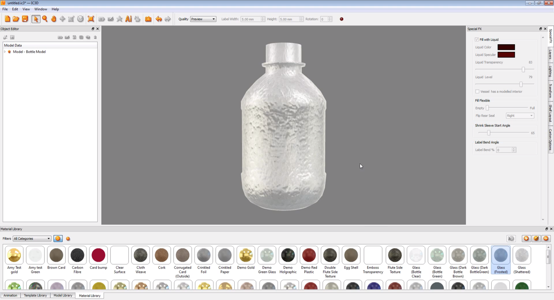 Creative Edge Software - iC3D Materials - Frozen Bottle - Bild