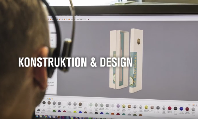 Profilskaparen använder iC3D Carton Edition för att visualisera kartongförpackningen till Grönstedt Le National 2016 - Bild