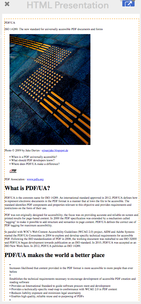 PDF/UA Flyer - HTML-version of original PDF - Picture